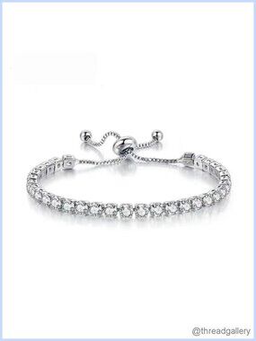 Gold Plated and Silver Tennis Bracelet with Cubic Zirconia